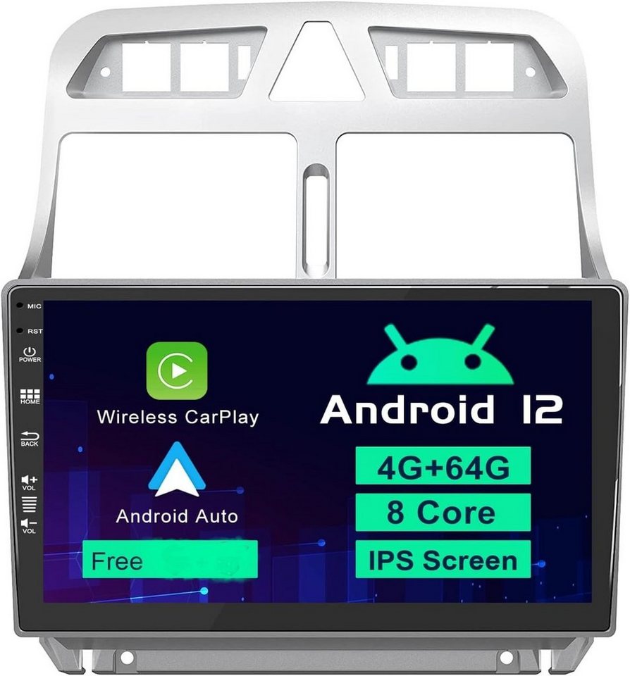 GABITECH für Peugeot 307 9 Android 13 Autoradio Bluetooth SD GPS Carplay Einbau-Navigationsgerät" von GABITECH