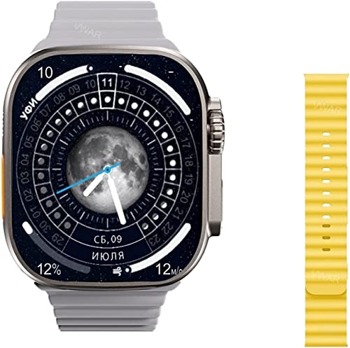 GABLOK Smartwatches 49mm Case Bluetooth Communication IP68 Water Resistant Men Electronics (Color : Gold Ocean Yellow, Size : 1) von GABLOK