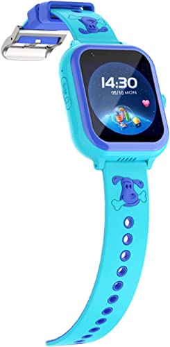 GABLOK Smartwatches 4G GPS WiFi Positioning Phone Video SOS Face Lock Water Resistant Electronics (Color : Blue1, Size : European Version) von GABLOK