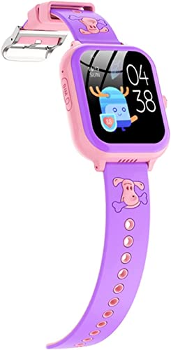 GABLOK Smartwatches 4G GPS WiFi Positioning Phone Video SOS Face Lock Water Resistant Electronics (Color : Pink1, Size : European Version) von GABLOK