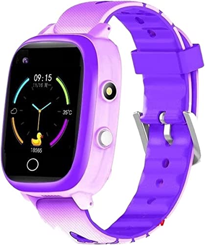 GABLOK Smartwatches 4G GPS WiFi Positioning Video Call Positioning SOS IP67 Body Temperature Electronic (Color : Purple1, Size : American Version) von GABLOK
