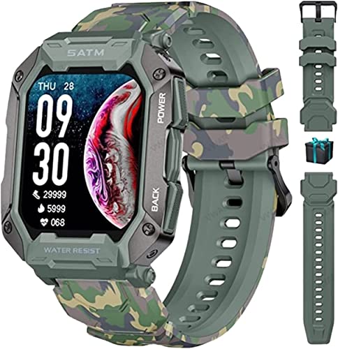 Smartwatches Men's Outdoor Sports IP68 Military Fitness Electronics (Color : Green Kits, Size : 1) von GABLOK
