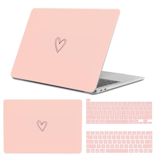 GABraden Kompatibel mit MacBook Pro 13 Zoll Hülle, 2020–2016 (A2338 M1 A2159 A2251 A2289 A1989 A1706) mit Touch-ID und 2 Tastaturschutzhüllen, Kunsthaar-Plüsch-L20 von GABraden