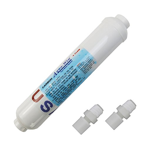 GAC Kühlschrankfilter Wasserfilter Aktivkohle passend 6 mm Schlauch DD-7098, WSF-100 + GRATIS Polycarbonatflasche von GAC