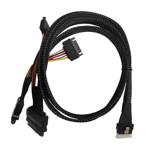 GADAW Hochleistungs SFF8654(8i) Zu-2SFF-8639-Kabel SFF8654-zu SFF8639 Mit Strom Zur Verbesserung Der Datensicherheit von GADAW