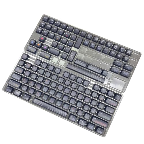 GADAW Tastenkappen Set Für Programmierer Wärmesublimiertes Schwarzes Finish Mechanische Tastatur Tastenkappen 128 Stück von GADAW