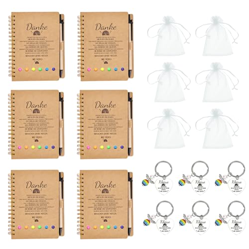 6er-Pack Abschiedsgeschenk Erzieherin, Inklusive Notizblöcke, Schlüsselanhänger, Organzabeutel, Dankeschön Geschenk für Erzieherin Lehrerin Lehrer, Abschied Geschenk, Kita Kindergarten Grundschule 6er-Pack Abschiedsgeschenk Erzieherin, Inklusive Notizblöcke, Schlüsselanhänger, Organzabeutel, Dankeschön Geschenk für Erzieherin Lehrerin Lehrer, Abschied Geschenk, Kita Kindergarten Grundschule von GADITIEK
