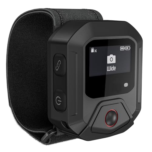 Bluetooth GPS Fernbedienung für Insta360 X5/X4/X3/Ace Pro 2/Ace Pro/GO3S/GO3 Kameras Zubehör 25m Reichweite Präzise Bewegungsverfolgung Intelligenz Armband Fahrradhalterung (Für GoPro(ohne GPS)) von GAEKOL