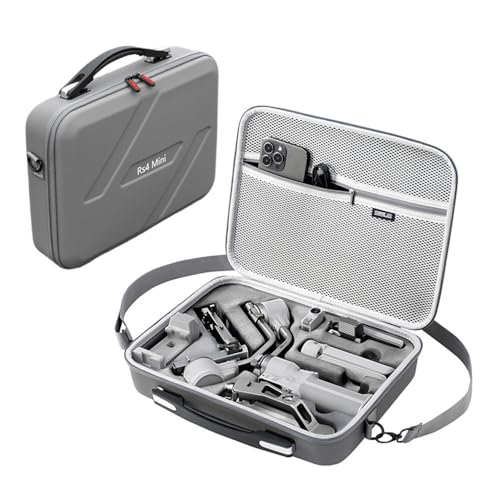 RS 4 Mini Tasche, PU-Leder Tragbare Aufbewahrung Umhängetasche Reisetasche Reise Aufbewahrungstasche mit Schultergurt für DJI Ronin RS4 Mini Combo, Gimbal Stabilisator und Zubehör von GAEKOL