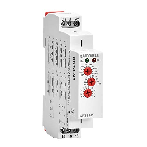 GEYA 1 Stück GRT8-M 16 A Multifunktions-Zeitrelais mit 10 Funktionen zur Auswahl AC220 V oder AC/DC12 V-240 V Relais GRT8-M1 AC/DC12 V-240 V GEYA 1 Stück GRT8-M 16 A Multifunktions-Zeitrelais mit 10 Funktionen zur Auswahl AC220 V oder AC/DC12 V-240 V Relais GRT8-M1 AC/DC12 V-240 V von GAEYAELE