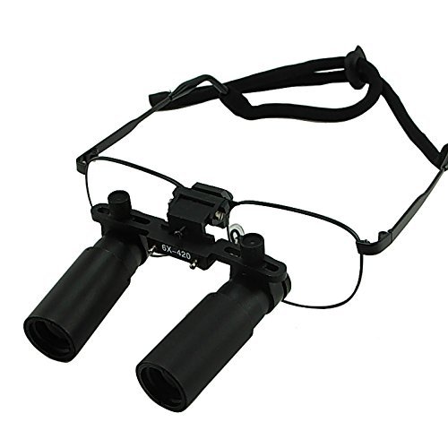 6.0x Vergrößerung Lupenbrille, Prismatic Keplerian Style Nickel-Legierung Rahmen, 45mm Sichtfeld + 25mm Schärfentiefe Loupe + 420mm Arbeitsabstand, Flip-Up Flexible Optical Glass Loupe 6.0x Vergrößerung Lupenbrille, Prismatic Keplerian Style Nickel-Legierung Rahmen, 45mm Sichtfeld + 25mm Schärfentiefe Loupe + 420mm Arbeitsabstand, Flip-Up Flexible Optical Glass Loupe von GAIN EXPRESS