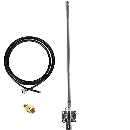 Gainfi Helium Bobcat 300 HNT Hotspot Lora Lot Miner Antenne 868 MHz (824 mhz-960 MHz) 6dBi 88,9 cm mit 4,6 m 50 Ohm SMA RG58 Kabel, RP-SMA Adapter von GAINFI