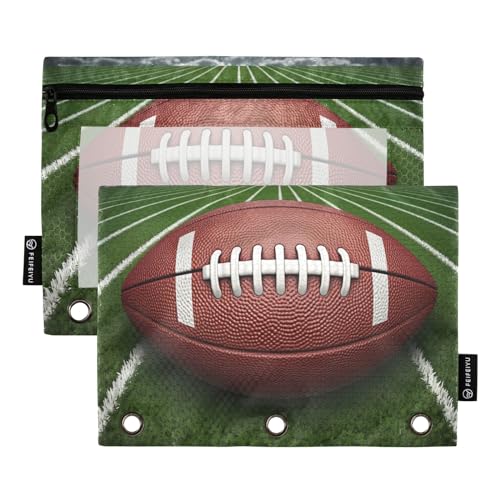 GAIREG American Football Green Binder Pouch 2 Pack, 3 Ring Zipper Pouch von GAIREG