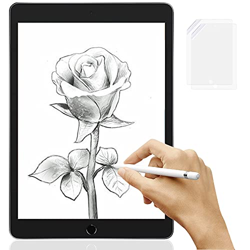 2 Stück Matt Papier Folie für iPad 10.2, Paper Schutzfolie für iPad 10.2 Zoll 2021/2020/2019, iPad 9. / 8. / 7. Generation Paper Folie PET Displayfolie zum Zeichnen, Schreiben, wie auf Papier von GAISHION