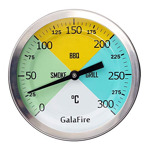 GALAFIRE 80 mm großes Zifferblatt 300 °C BBQ Grill Thermometer Holz Smoker Temp Gauge mit verlängertem 73 mm Stiel für Grillen Fleisch Kochen GALAFIRE 80 mm großes Zifferblatt 300 °C BBQ Grill Thermometer Holz Smoker Temp Gauge mit verlängertem 73 mm Stiel für Grillen Fleisch Kochen von GALAFIRE