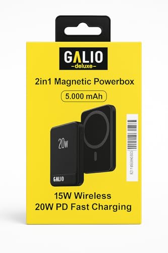 GALIO 2in1 Magnetische Powerbank, 5000 mAh, 20W PD Schnellladung, 15W Wireless Charging, Typ-C Schnittstelle GALIO 2in1 Magnetische Powerbank, 5000 mAh, 20W PD Schnellladung, 15W Wireless Charging, Typ-C Schnittstelle von GALIO