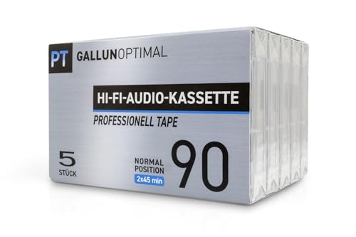 GALLUNOPTIMAL PT90 Audiokassetten 90 min. Leerkassetten in professionell Tape Ausführung von GALLUNOPTIMAL