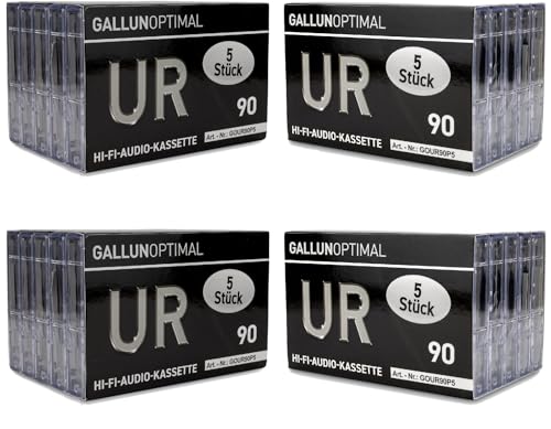 GALLUNOPTIMAL UR90 Audiokassetten 90 min. Leerkassetten 20er Pack von GALLUNOPTIMAL