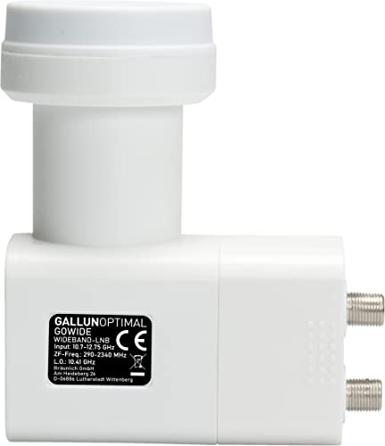 GALLUNOPTIMAL Wideband LNB - 2 Ausgänge V/H 290 - 2340 MHz L.O. 10.41 GHz für Wideband-Multischalter – nur 2 statt 4 Kabel von GALLUNOPTIMAL