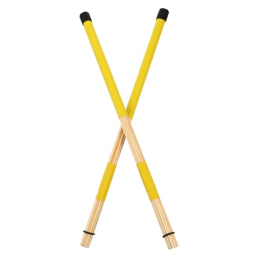 GALPADA 1 Paar Trommelbürsten Aus Holz Mit Musikalischem Trommelstockständer Natürliche Jazz Trommelbürsten Percussion Stick Für Jazz Trommelstangen Schlagzeug Sticks Trommelzubehör von GALPADA