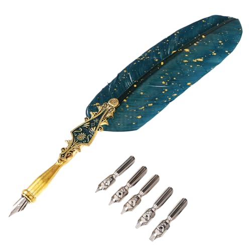 GALPADA 1 Satz Federkiel-Set Anfänger Hochzeit Zeichnung Künstler retro Kalligraphie-Übungsstift Kalligraphie Dip Stift Federkiel für den Haushalt Kalligraphie Federkiel Plastik Grün GALPADA 1 Satz Federkiel-Set Anfänger Hochzeit Zeichnung Künstler retro Kalligraphie-Übungsstift Kalligraphie Dip Stift Federkiel für den Haushalt Kalligraphie Federkiel Plastik Grün von GALPADA
