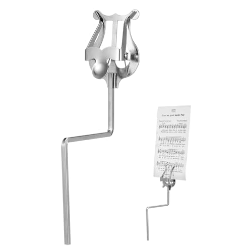 GALPADA 1 Stück Saxophon Notenhalter Marching Band Notenhalter Buchhalter Ständer Notenseitenhalter Notenständer Saxophonständer Rack Tragbarer Saxophon Notenbuchhalter Eisen von GALPADA