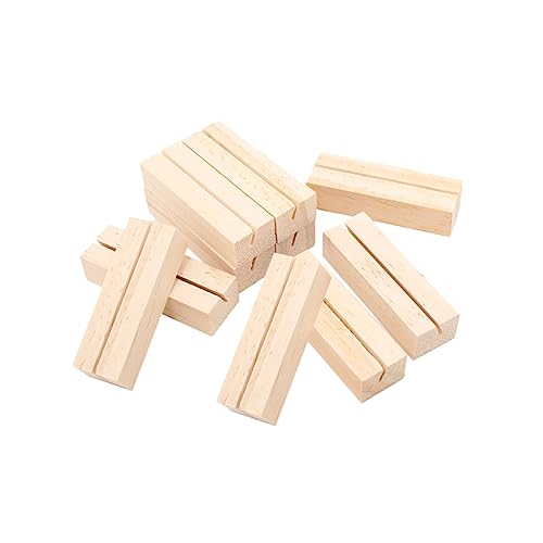 GALPADA 10 Stück Kartenhalter Aus Holz Rustikaler Kartenständer Postkartenhalter Mehrere Caddys Fotoständer Organizer Bürokartenhalter Fotohalter Staffeleiständer Anhänger von GALPADA