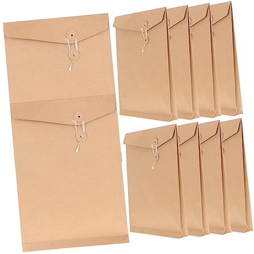 GALPADA 10 Stück Schnur Tüte aus Kraftpapier Umschlagspeicher Datei-Organizer-Umschlag Dokumenten-Organizer-Umschlag Dateiorganisator Papierbüroumschläge Organisationsordner Hellbraun GALPADA 10 Stück Schnur Tüte aus Kraftpapier Umschlagspeicher Datei-Organizer-Umschlag Dokumenten-Organizer-Umschlag Dateiorganisator Papierbüroumschläge Organisationsordner Hellbraun von GALPADA