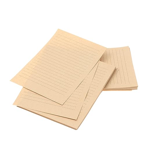 GALPADA 100 Blatt Vintage Kraftpapier Briefpapier Beige Kalligraphiepapier Linierter Block Recyceltes Briefpapier Liniertes Schreibpapier Im Used Look Vintage Briefpapier Vintage GALPADA 100 Blatt Vintage Kraftpapier Briefpapier Beige Kalligraphiepapier Linierter Block Recyceltes Briefpapier Liniertes Schreibpapier Im Used Look Vintage Briefpapier Vintage von GALPADA