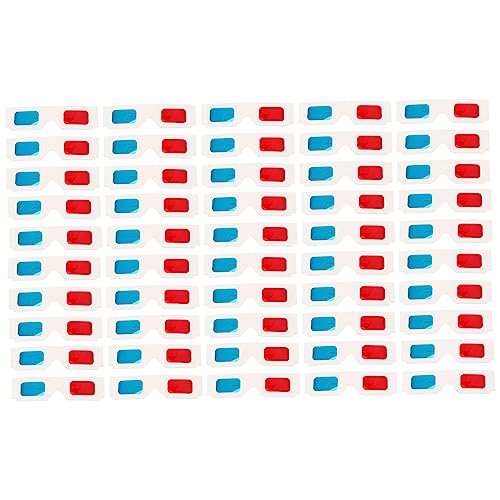 GALPADA 100 Stück 3D-Brille 3D-Ansicht Für Videobrille 3D-filmbrille Pappgläser 3D-sichtbrille Party 3 Rot Karton Rot Und Anzeigen Schnapsgläser Filmbrille Anaglyph Colorful Papier GALPADA 100 Stück 3D-Brille 3D-Ansicht Für Videobrille 3D-filmbrille Pappgläser 3D-sichtbrille Party 3 Rot Karton Rot Und Anzeigen Schnapsgläser Filmbrille Anaglyph Colorful Papier von GALPADA