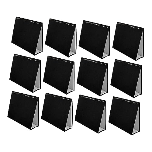 GALPADA 12 Stück Kalenderhalter Kalenderbasis für DIY Kalender Desktop-Regal Tischkalender-Gestell Schreibtischkalender übergroßer Tischkalender Regalkalender Heimbüro Perlenpapier Schwarz von GALPADA