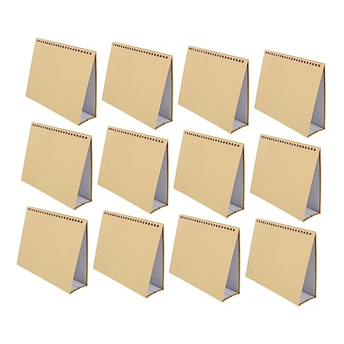 GALPADA 12 Stück Kalenderhalter Tischkalender-gestell Tischkalender Diy Basis Schreibtisch -pad -kalender Schreibtischkalender Kalenderbasis Für Diy Leer Diy Zubehör Perlenpapier Kaffee von GALPADA