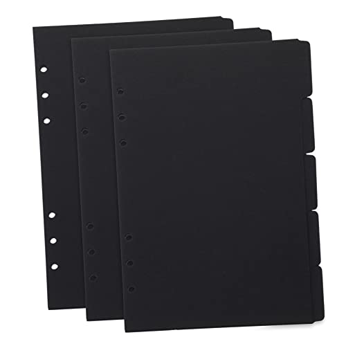 GALPADA 15 Stück Index -Tag -Trennung von Seiten trennstreifen für ordner Laschen für Ordner arbeiten a5 Ordnerteiler Notizbuch aktenordner Bürotrennwände Binder-Trennlaschen Papier Black von GALPADA
