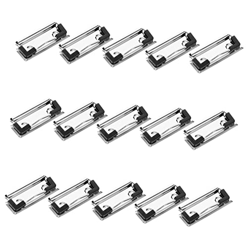 GALPADA 15 Stück Tragbarer Metallclip -set Montierbar Klemmbrett-clip Clips Mini-bindeklammern Klemmbretter Schlüssel Klemmbretthalter Schreibwaren Datei Montieren Zurück Vernickelt Silver von GALPADA