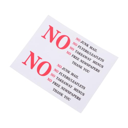 GALPADA 2 Stück Erinnerungsaufkleber für den Briefkasten Türklingel Forderung Vinyl Bitte Funktionstürschild blinken Sperre Junk -Mail -Benachrichtigungszeichen Briefkastenschild PVC rot GALPADA 2 Stück Erinnerungsaufkleber für den Briefkasten Türklingel Forderung Vinyl Bitte Funktionstürschild blinken Sperre Junk -Mail -Benachrichtigungszeichen Briefkastenschild PVC rot von GALPADA
