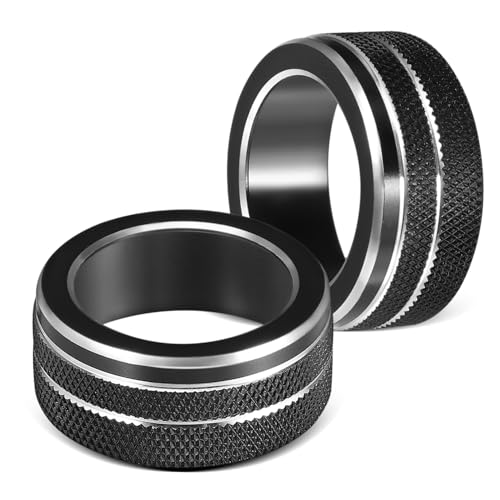 GALPADA 2 Stück Klimaanlagenknopf Dekorativer Ring Knopfabdeckung Mittelkonsolenschalter Knopfverkleidung Mittelkonsolenknopf Zierring Autoknopfring Autozubehör von GALPADA