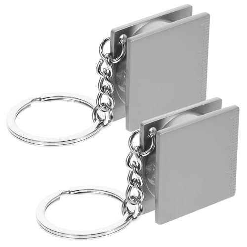 GALPADA 2 Stück Metall Maßband Schlüsselanhänger Maßband Schlüsselanhänger Schlüsselanhänger Maßband Nähen Einziehbares Nähmaßband Maßband Schlüssel Kinn Metrisches Werkzeug von GALPADA