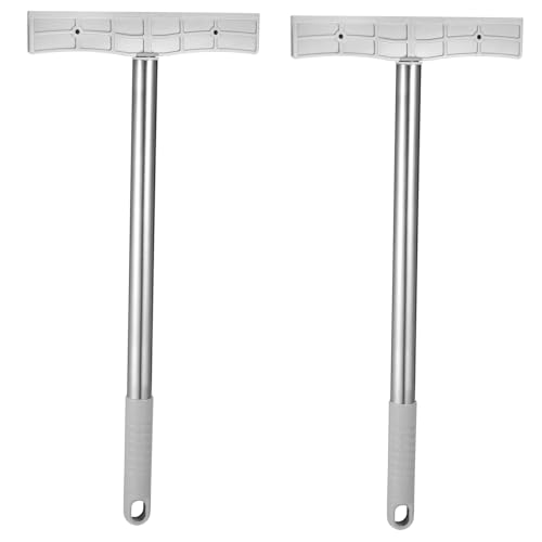 GALPADA 2 Stück Schilderständer triffier photostickomni Zeichen stehen Parade-Schild-Stange Rutenstock Handgehaltener Metallschildstab Outdoor-Parade-Schilderstange Rostfreier Stahl Silver von GALPADA