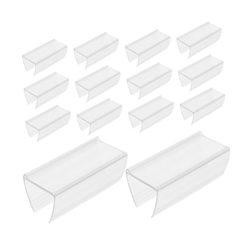 GALPADA 20 Stück Bar Holzregal Anzeige Display-Tag Etiketten Schild Einzelhandel platzsparende stabiler Preishalter Supermarkt Zubehör Ständer für Regal Regaletikett PVC Weiß von GALPADA