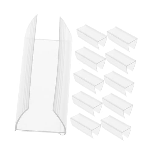 GALPADA 20 Stück Bar Holzregal platzsparende Anzeige Halter Supermarkt für Zeichen Einzelhandel Etiketten Preisschild-Clip Schilderständer stabiler Ladenschildständer PVC Weiß von GALPADA