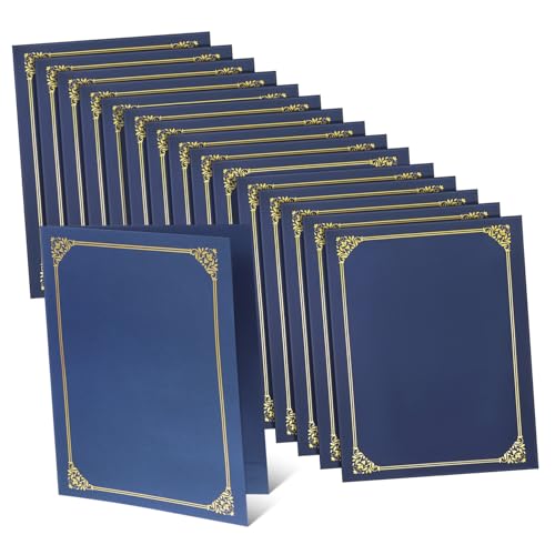 GALPADA 30 Stück Zertifikatssiegel mit Goldfolienrand Diplom-Inhaber Halter elegant Dokumentinhaber Zertifikatsinhaber rahmen Urkundenhüllen mit Folie Zertifikatpapier Heiratsurkundenhülle von GALPADA