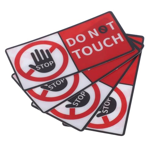 GALPADA 4 Blatt Aufkleber nicht berühren werkzeugkiste werkzeugkoffer Zeichen nicht berühren Warnung Schild nicht berühren Nicht Tasten Bitte berühren Sie das Schild nicht Vinyl von GALPADA
