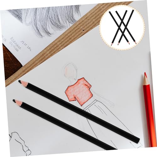 GALPADA 4 Stück Schreibmarker Bleistift malen professionelle zeichenstifte s-pen pro markierer stift markierungswerkzeug Glasmarker Ersatzmarkierungsstift spezieller Marker hölzern Black von GALPADA