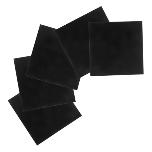 GALPADA 5 Stück Blatt Aluminiumschild metallplatte blechtafel Aluminiumplatte für Bastelarbeiten Anodisierte Aluminiumplatte metalltafel Aluminiumplatten Basteln Aluminiumteller Black von GALPADA