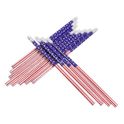 GALPADA 60 Stück Bunte Musterstifte skizzieren für Farbstifte farbig Schreiben buntstifte amerikanische flagge Flaggenmuster Langhaltender Bleistift Bleistifte tragbarer Bleistift von GALPADA