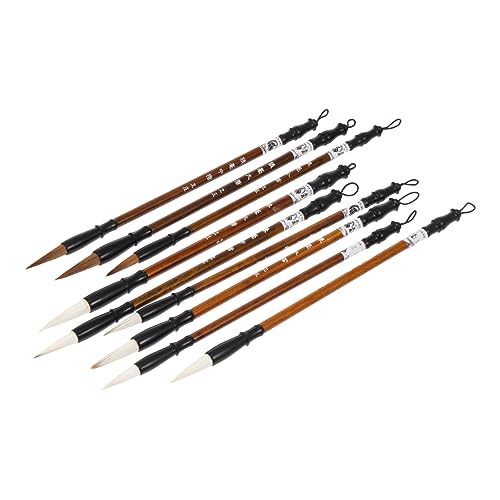 GALPADA 9 Stück 1 Pinselset Kalligraphie Skript Bürsten Tintenpinsel kursiv holzstiel Schafhaarbürste Chinesische Pinsel Holzgriff chinesische schreibpinsel Sumi-Pinsel Pinselstift Brown GALPADA 9 Stück 1 Pinselset Kalligraphie Skript Bürsten Tintenpinsel kursiv holzstiel Schafhaarbürste Chinesische Pinsel Holzgriff chinesische schreibpinsel Sumi-Pinsel Pinselstift Brown von GALPADA