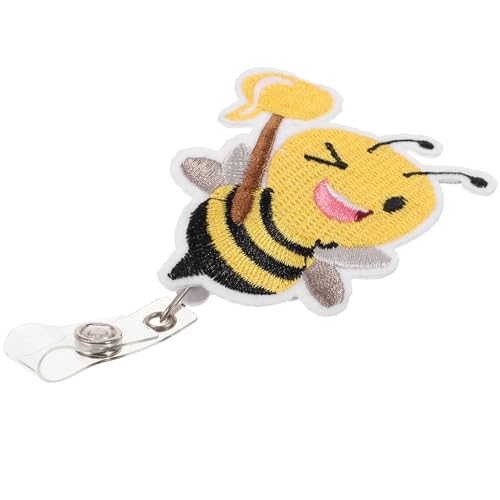 GALPADA Filzbienenabzeichen bürogadges kartenclip Bienenmuster key chain schmuckverschlüsse Inhaber Abzeichen-Clip Schlüssel Kartenschnallen für Namensschild Herbst-Abzeichen-Rolle gefühlt von GALPADA
