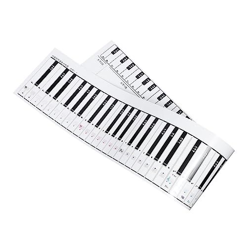 GALPADA Klavier -Tastatur -trainingspapier Leitfaden Für Klaviertastaturen Tastenklavier -Klavier Klavier- Und Keyboard-notendiagramm Klavierlerndiagramm Klavier Tastatur Hilfe Weiß von GALPADA