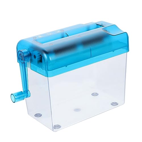 GALPADA Manueller Aktenvernichter Dokumentieren Kleiner Handschredder Home Shredder Handpapier Shredder Desktop-aktenvernichter Papierschredder Für Den Heimgebrauch Maschine Blau Abs von GALPADA