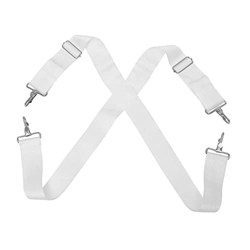 GALPADA Snaredrum-Gurte Geschirr Marching Snare Drum Träger marschieren doppelt Gurtband für Bassdrum gürtel Schultergurt für Bassdrum Riementrommel Trommelgurte Trommelträger Nylon Weiß von GALPADA